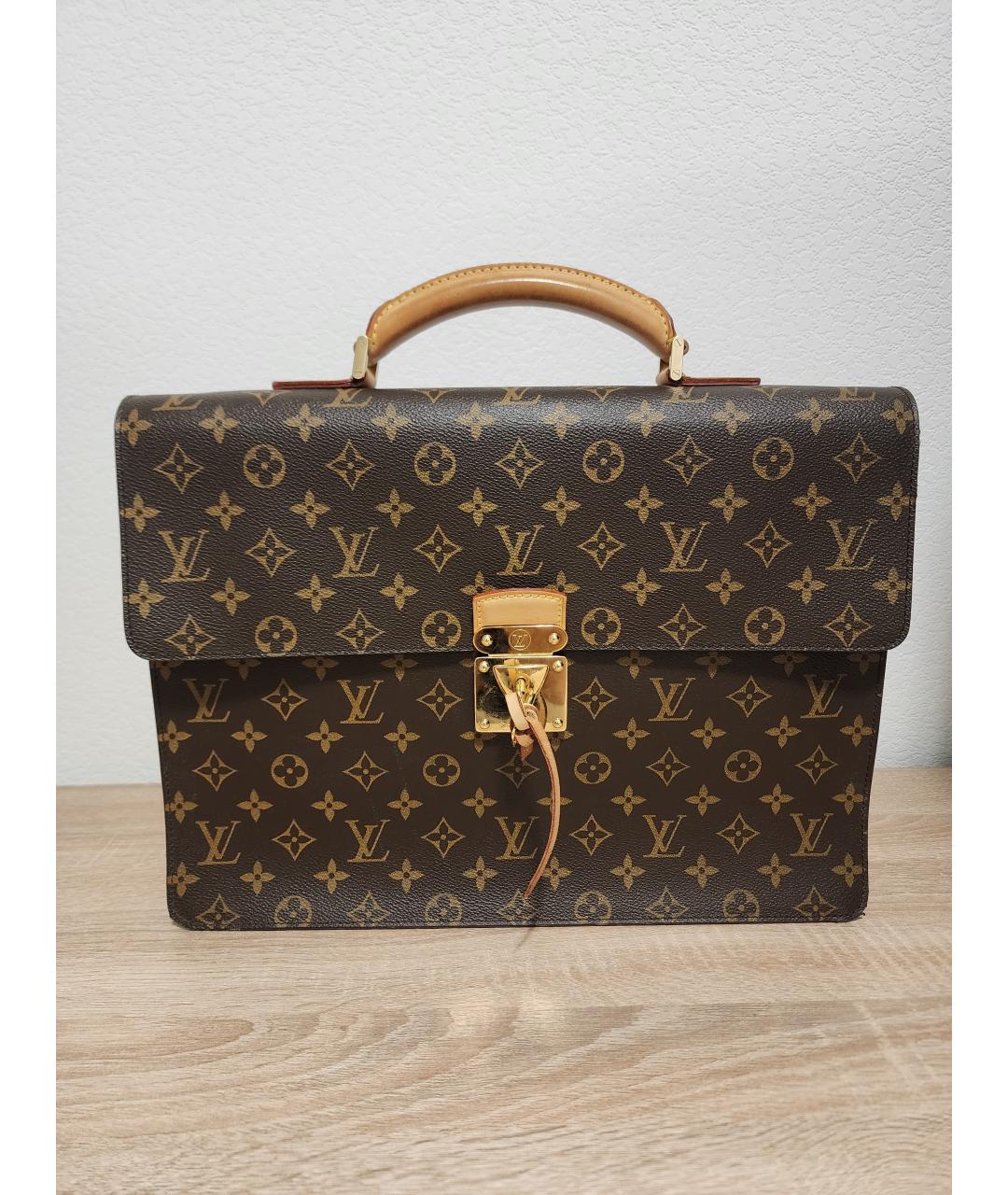 LOUIS VUITTON Коричневая сумка с короткими ручками, фото 8