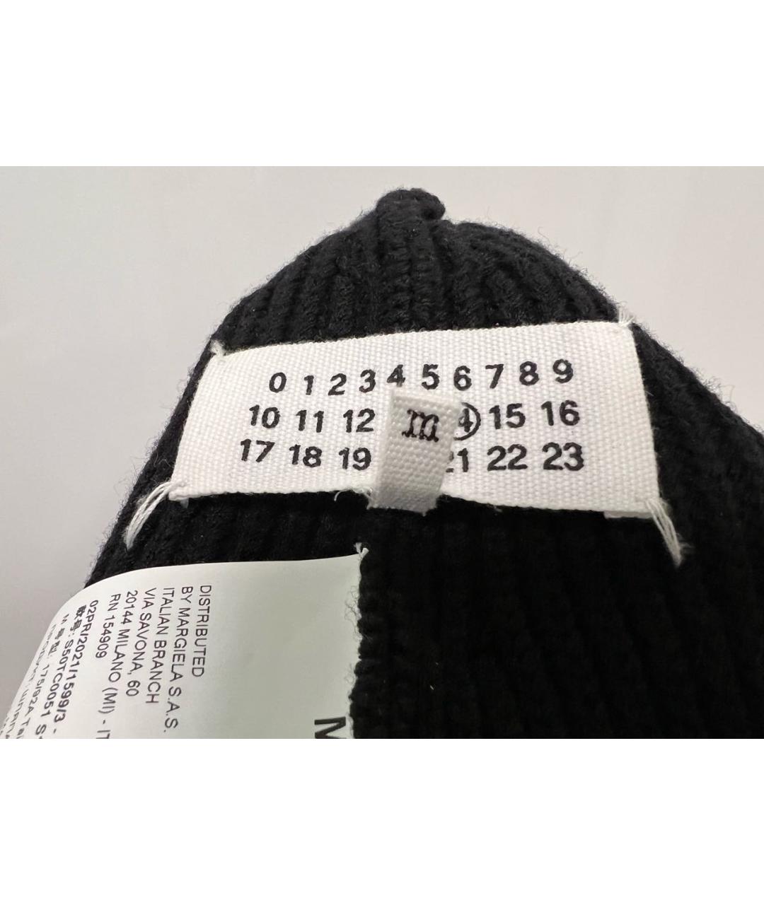 MAISON MARGIELA Черная хлопковая шапка, фото 4