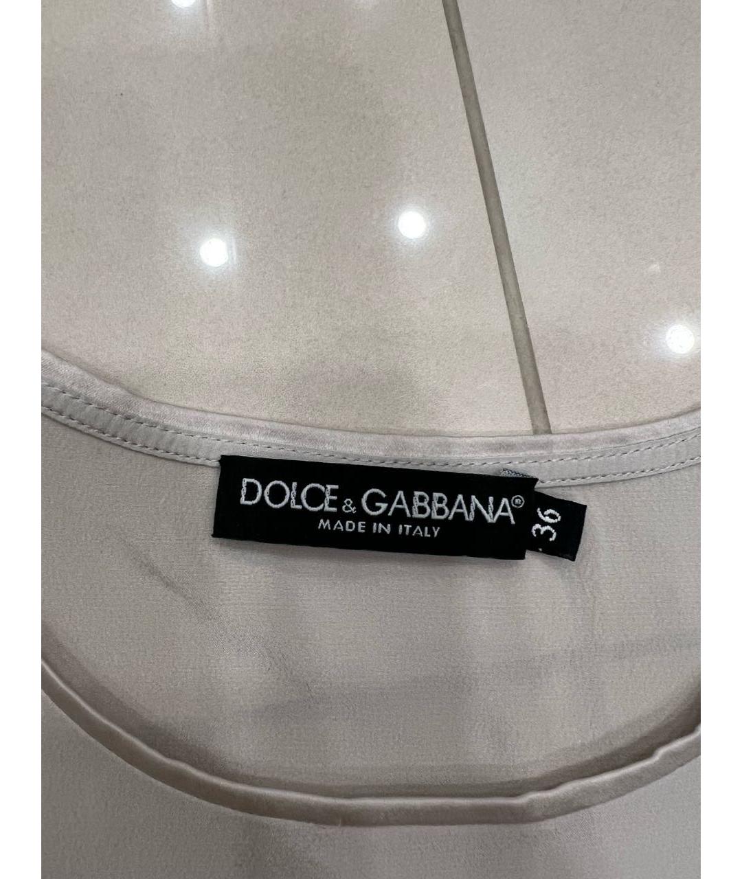 DOLCE&GABBANA Серая шелковая футболка, фото 3