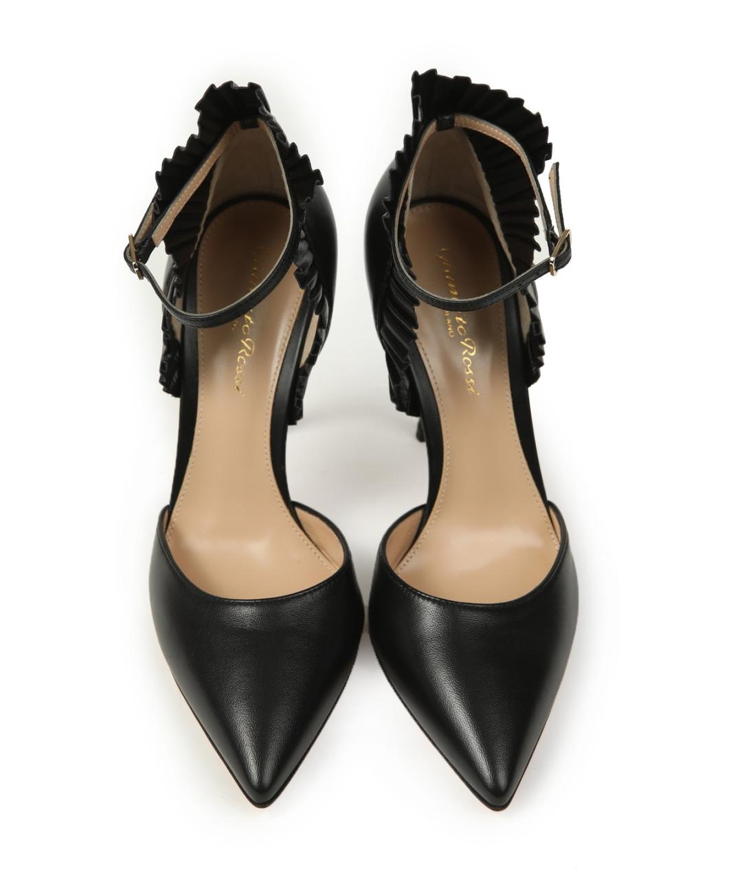 GIANVITO ROSSI Черные кожаные туфли, фото 4