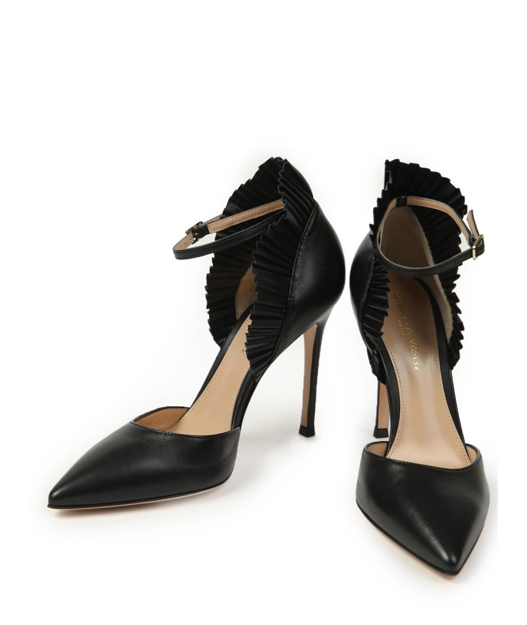 GIANVITO ROSSI Черные кожаные туфли, фото 5