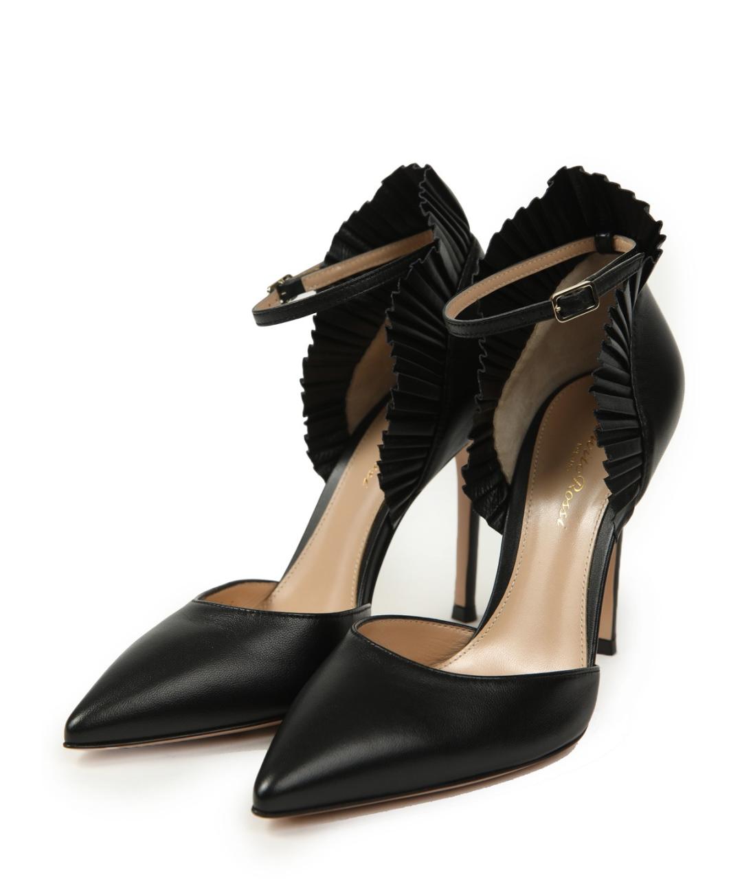 GIANVITO ROSSI Черные кожаные туфли, фото 3