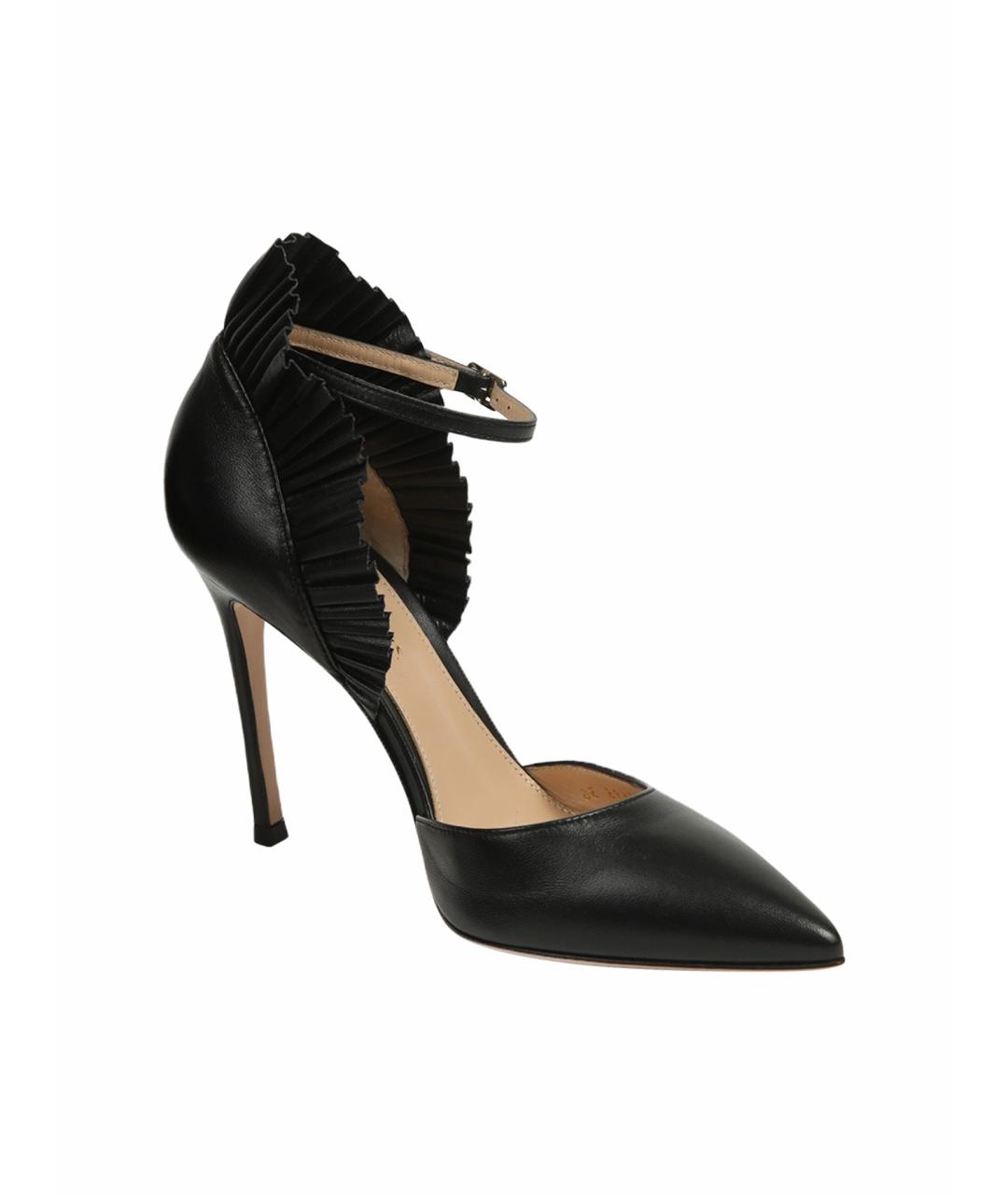 GIANVITO ROSSI Черные кожаные туфли, фото 1