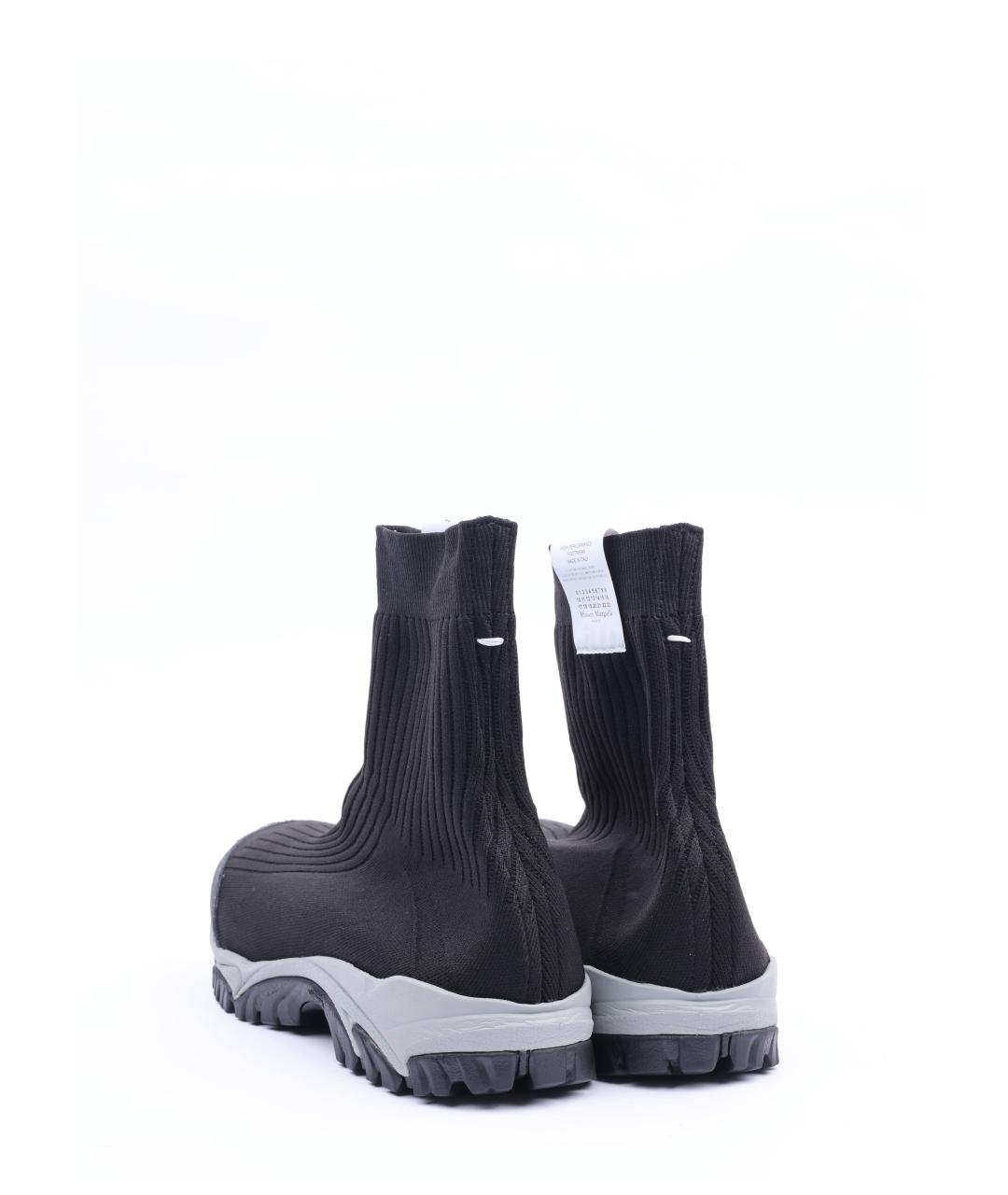 MAISON MARGIELA Синие текстильные низкие кроссовки / кеды, фото 2