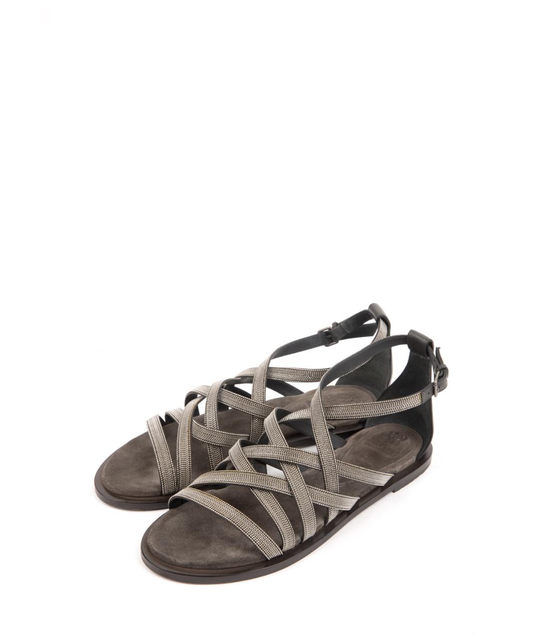 BRUNELLO CUCINELLI Коричневые сандалии, фото 2