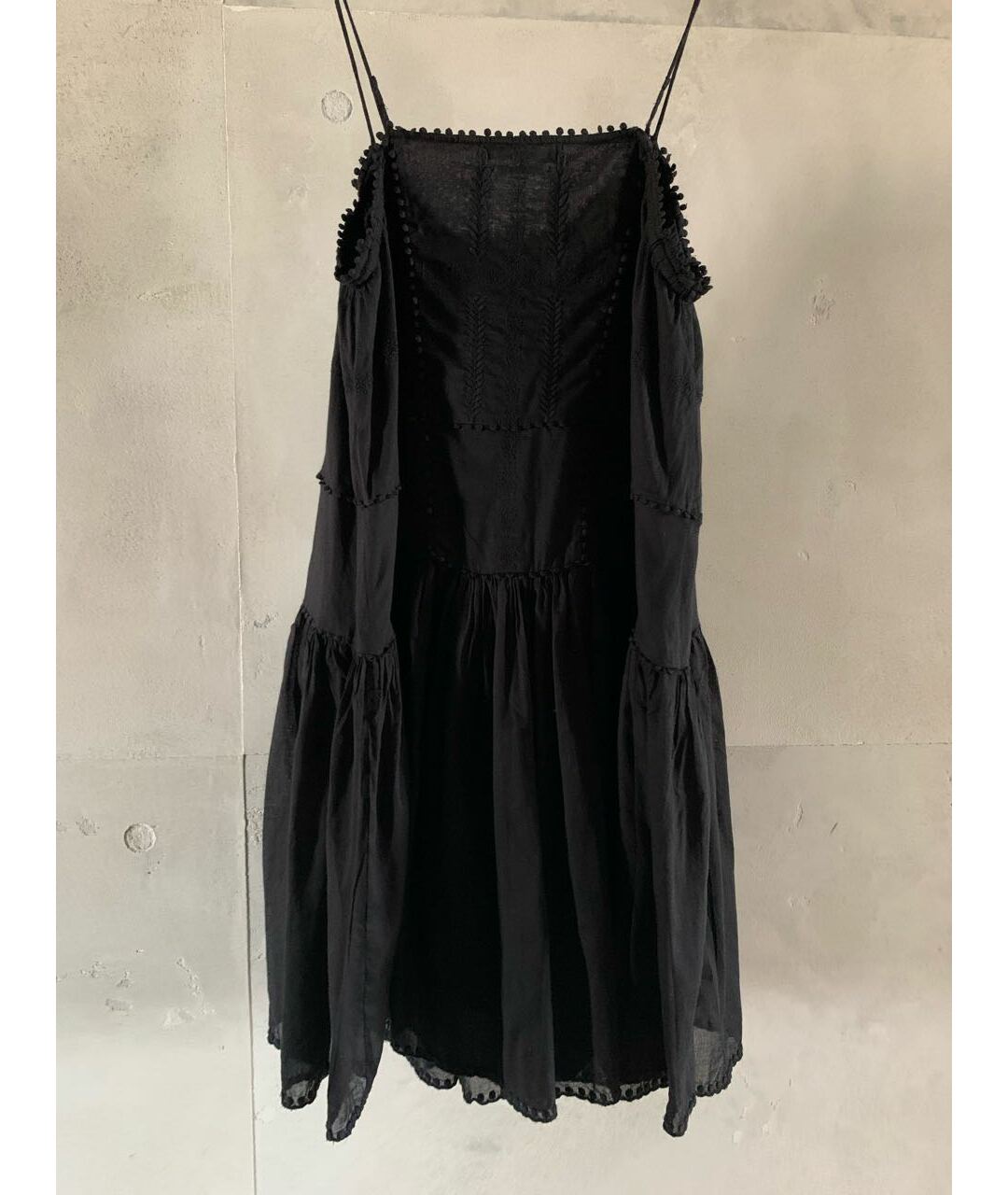 ISABEL MARANT ETOILE Черное хлопковое повседневное платье, фото 2