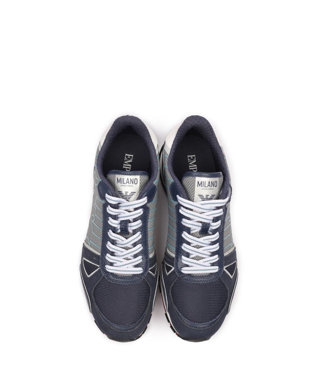 EMPORIO ARMANI Синие кроссовки, фото 4