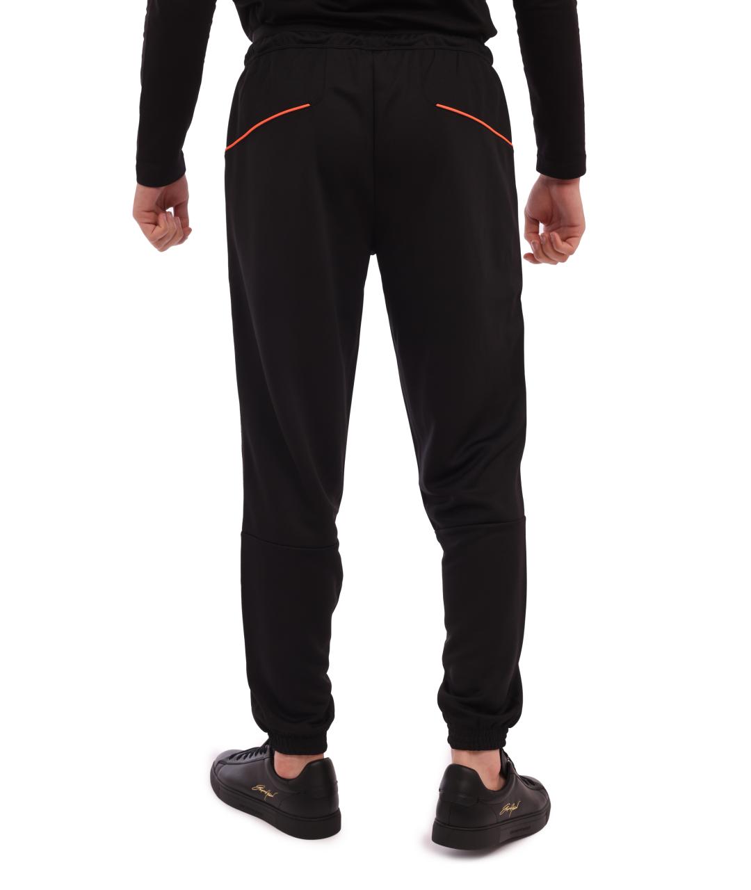 EA7 Черные полиэстеровые повседневные брюки, фото 4