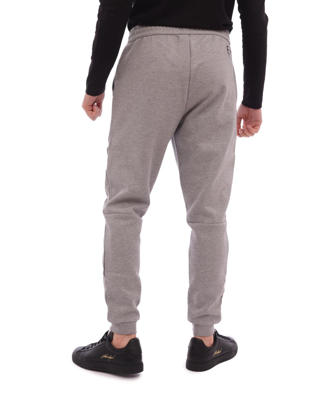 EA7 Серые полиэстеровые повседневные брюки, фото 4