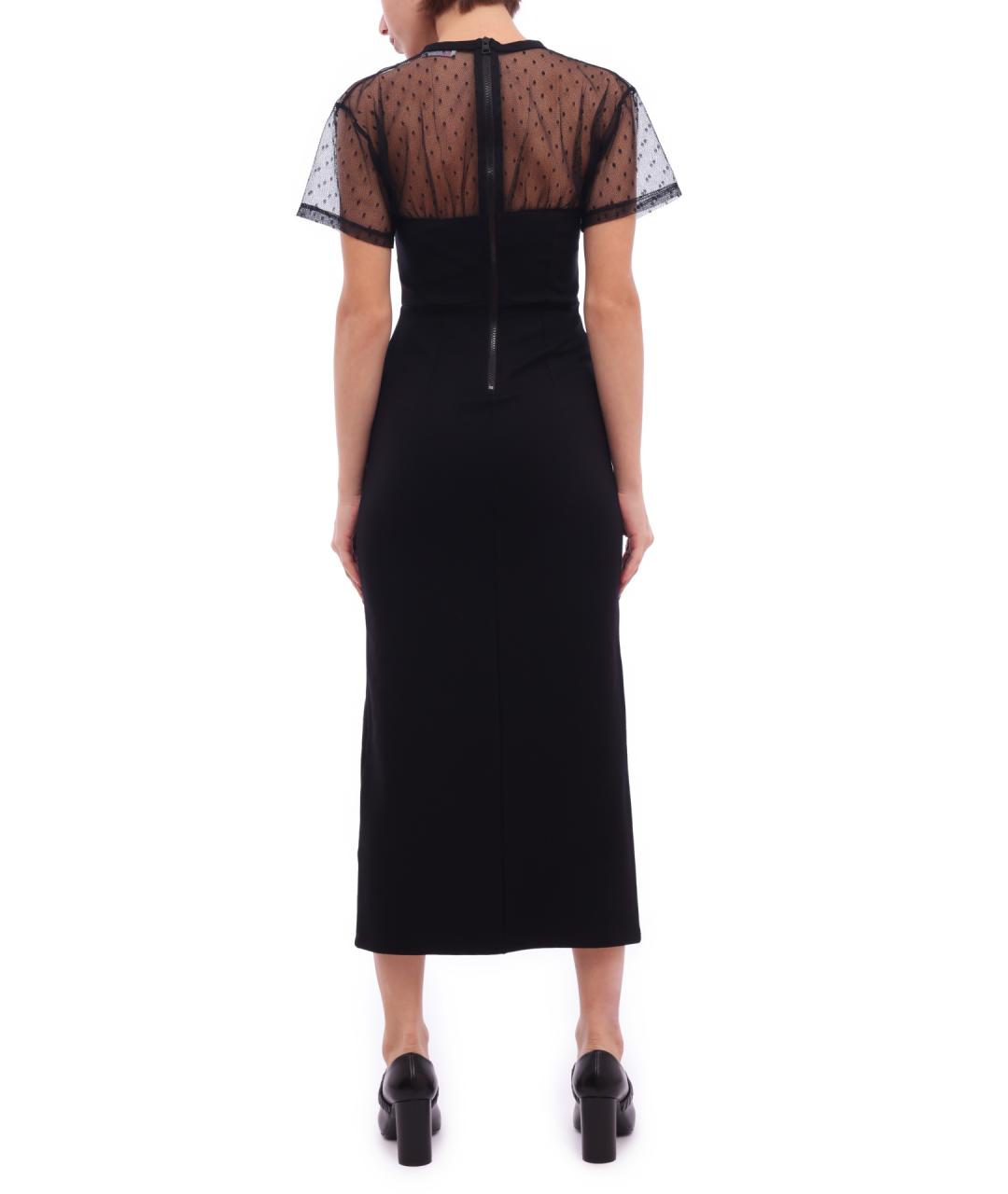 VALENTINO Черное вискозное коктейльное платье, фото 4