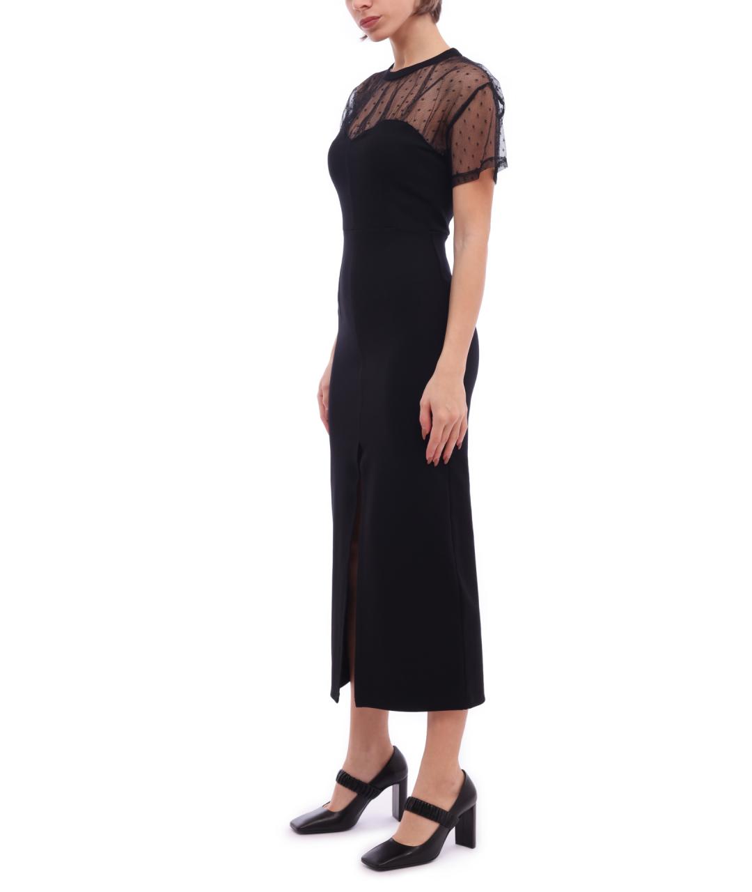 VALENTINO Черное вискозное коктейльное платье, фото 3