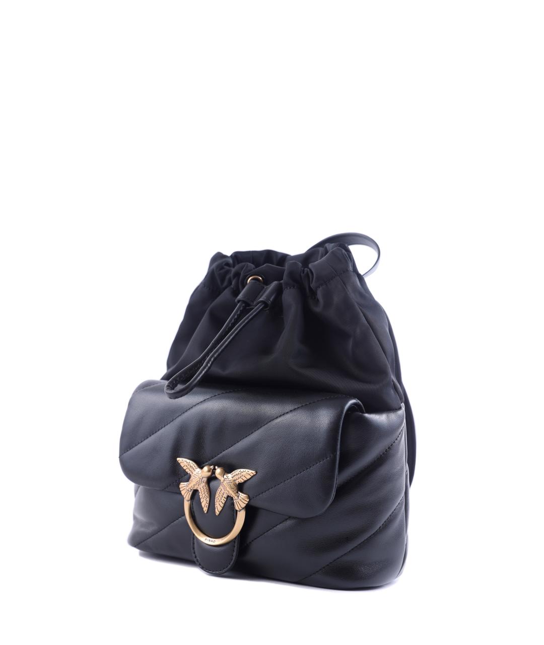 PINKO Черный кожаный рюкзак, фото 2