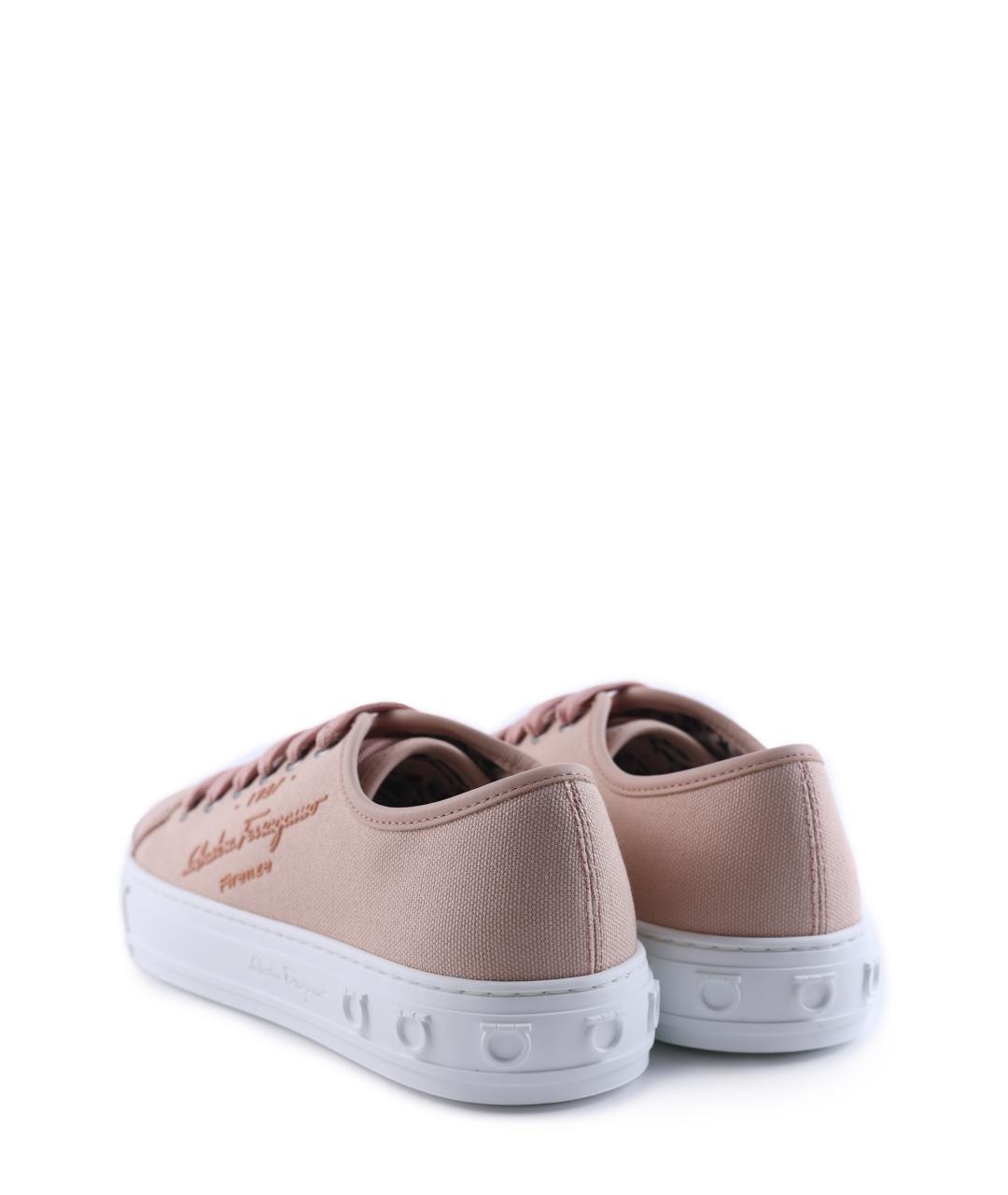 FERRAGAMO Розовые кеды, фото 3