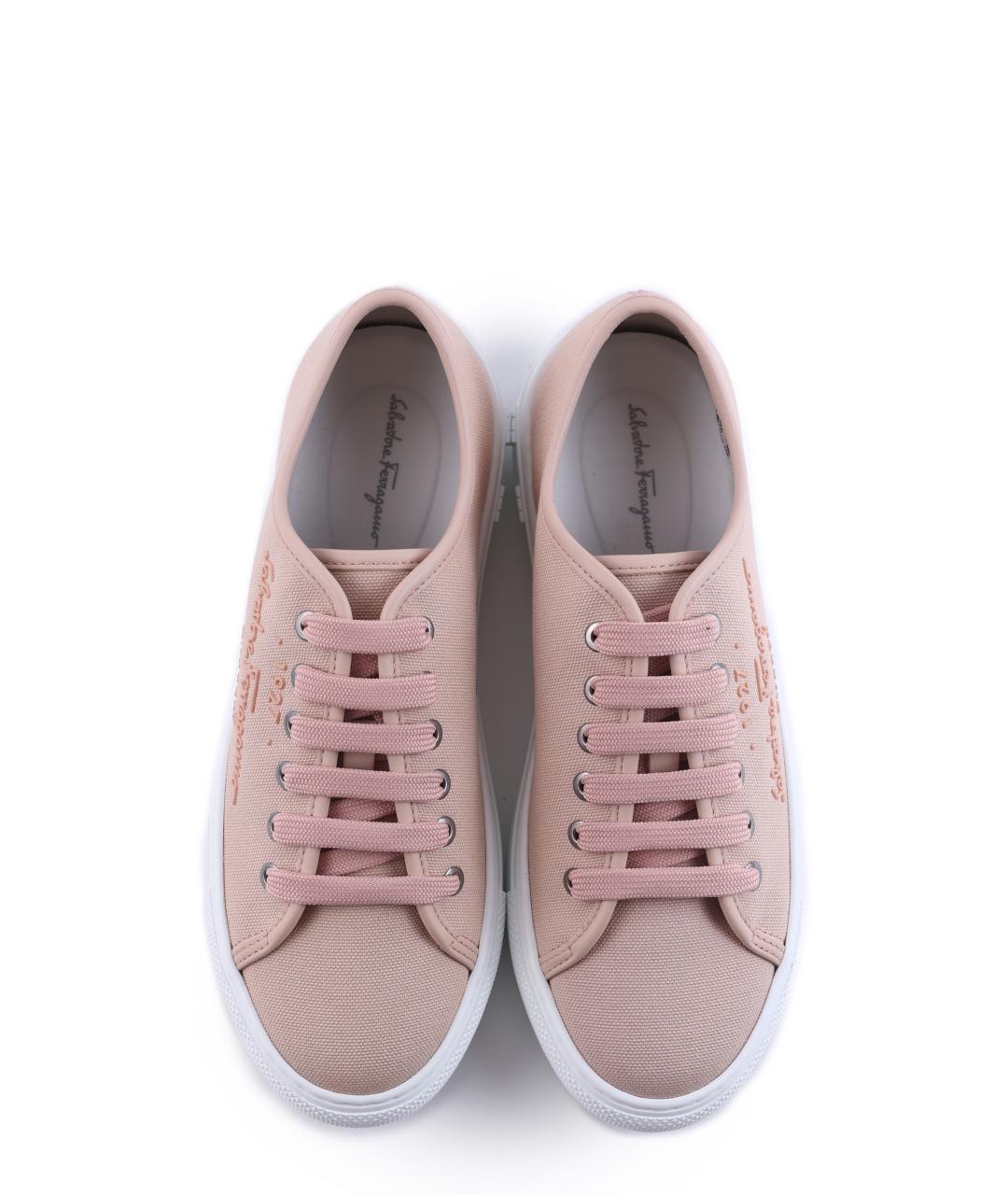 FERRAGAMO Розовые кеды, фото 4