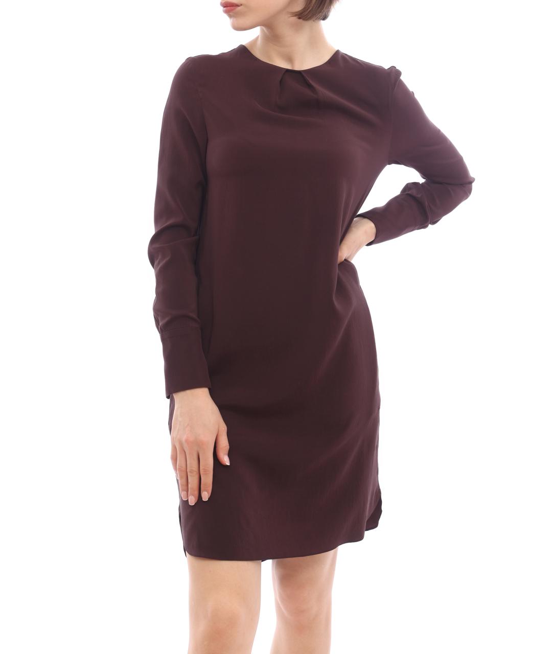 BRUNELLO CUCINELLI Бордовое повседневное платье, фото 8