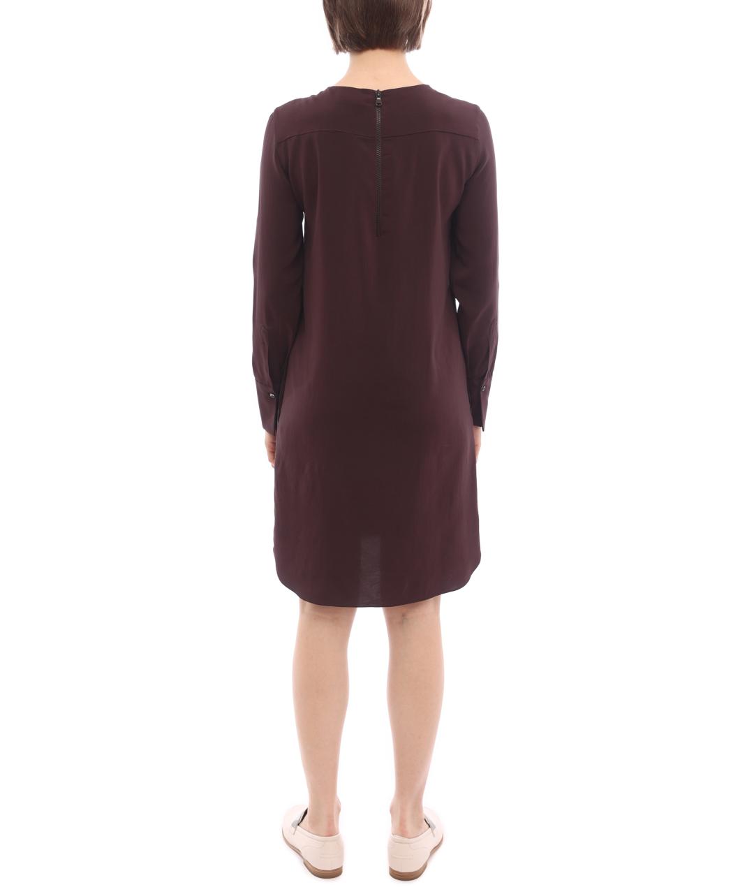 BRUNELLO CUCINELLI Бордовое повседневное платье, фото 3