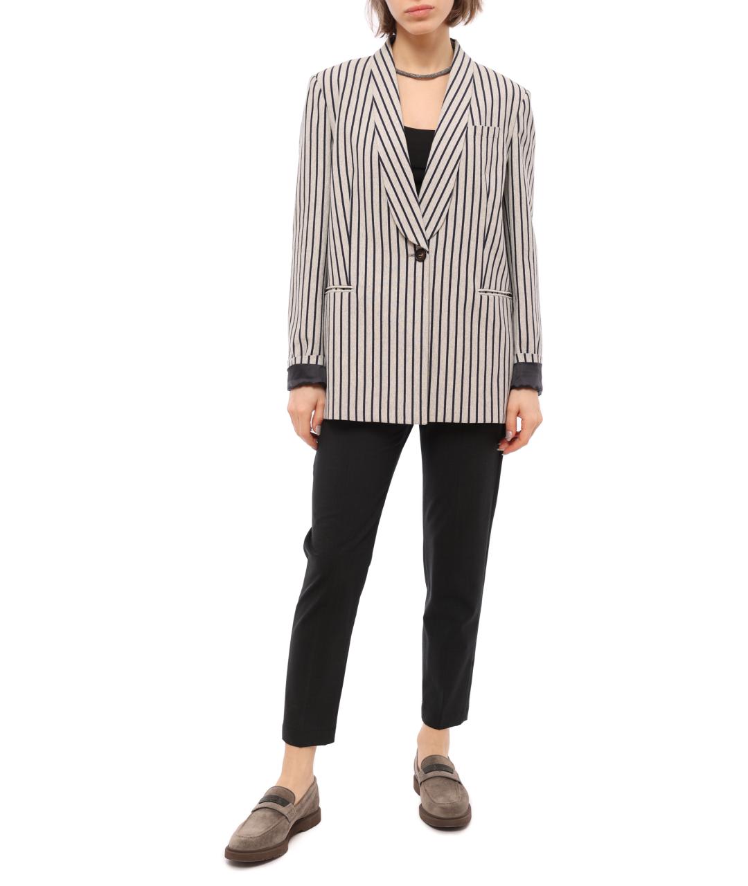 BRUNELLO CUCINELLI Мульти льняной жакет/пиджак, фото 2