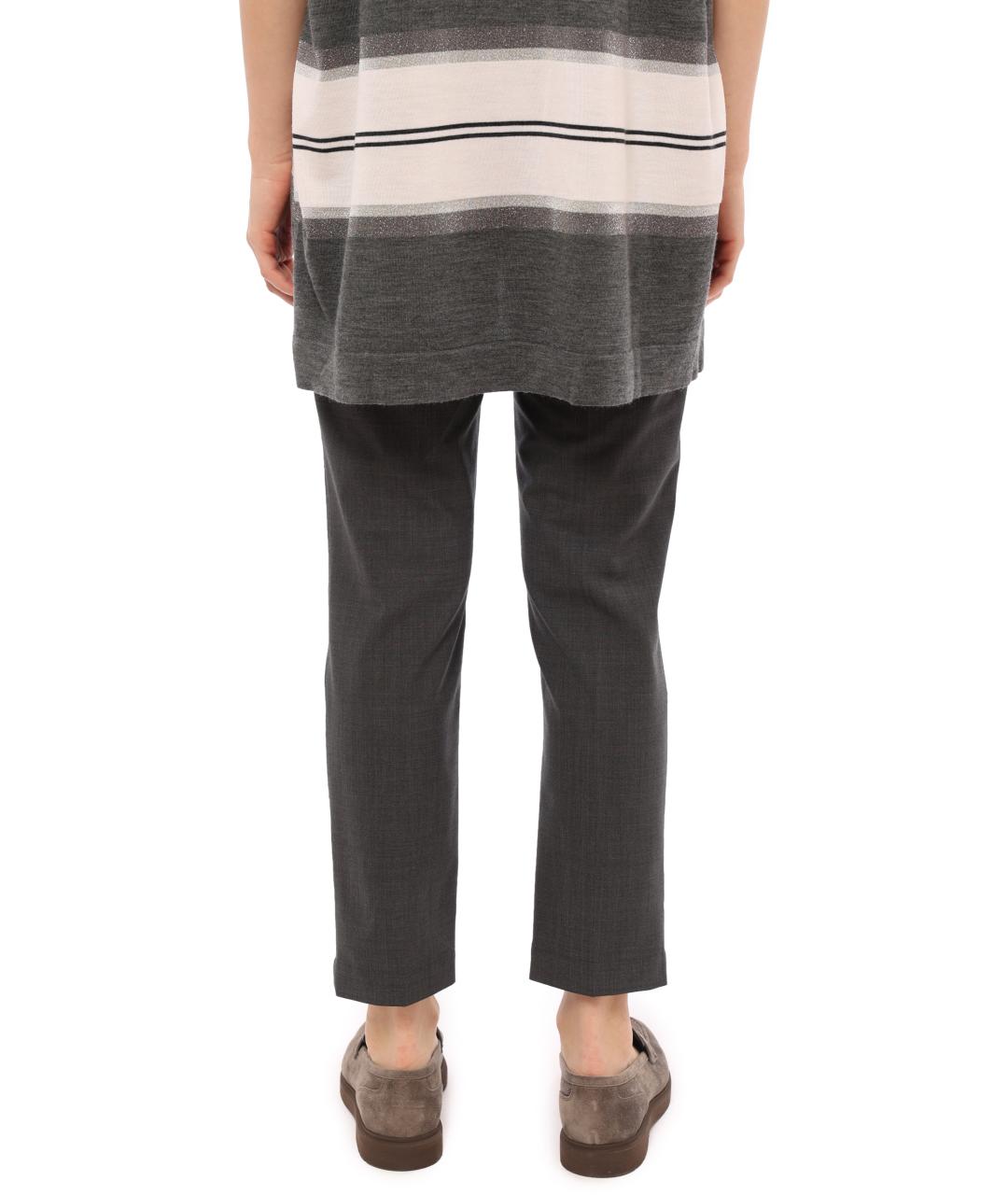 BRUNELLO CUCINELLI Серые прямые брюки, фото 3