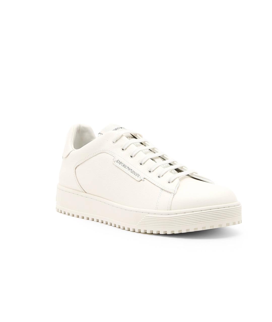 EMPORIO ARMANI Белые низкие кроссовки / кеды, фото 1