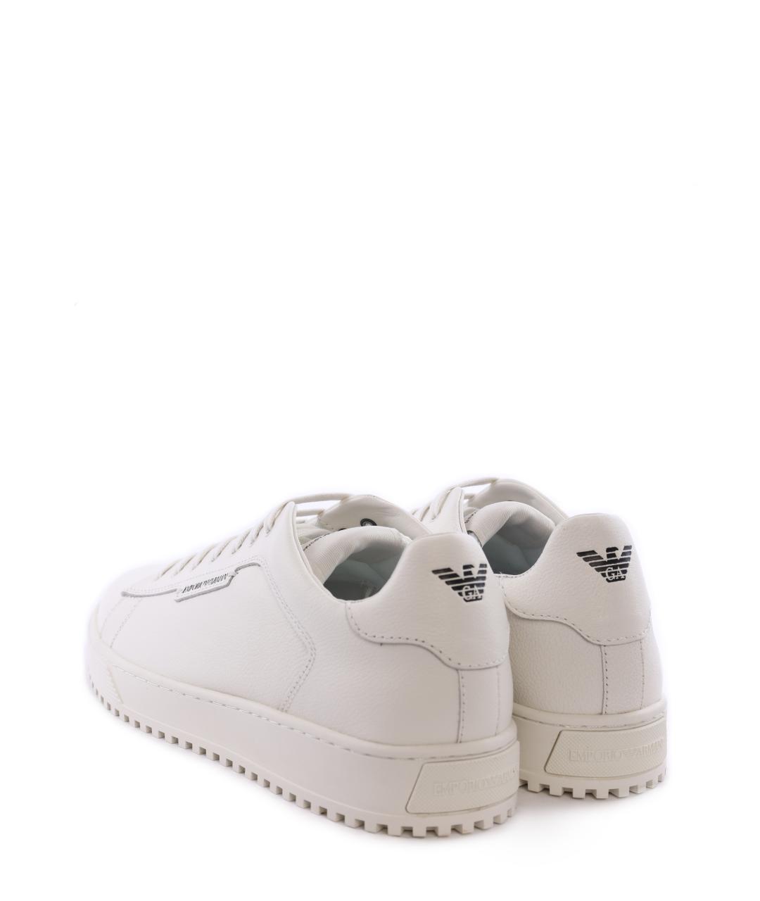 EMPORIO ARMANI Белые низкие кроссовки / кеды, фото 3