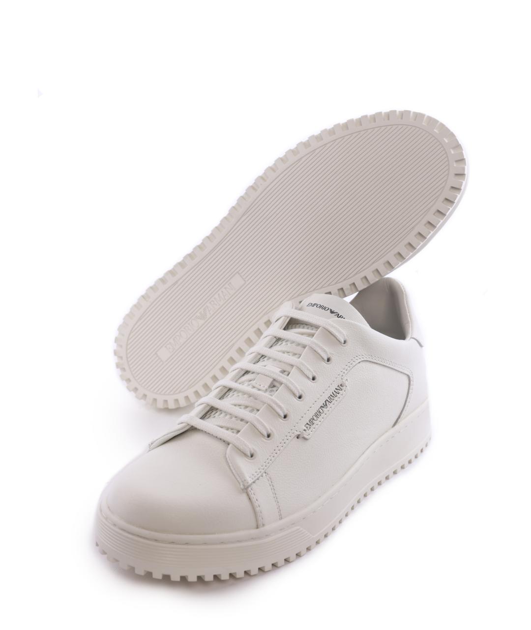 EMPORIO ARMANI Белые низкие кроссовки / кеды, фото 5