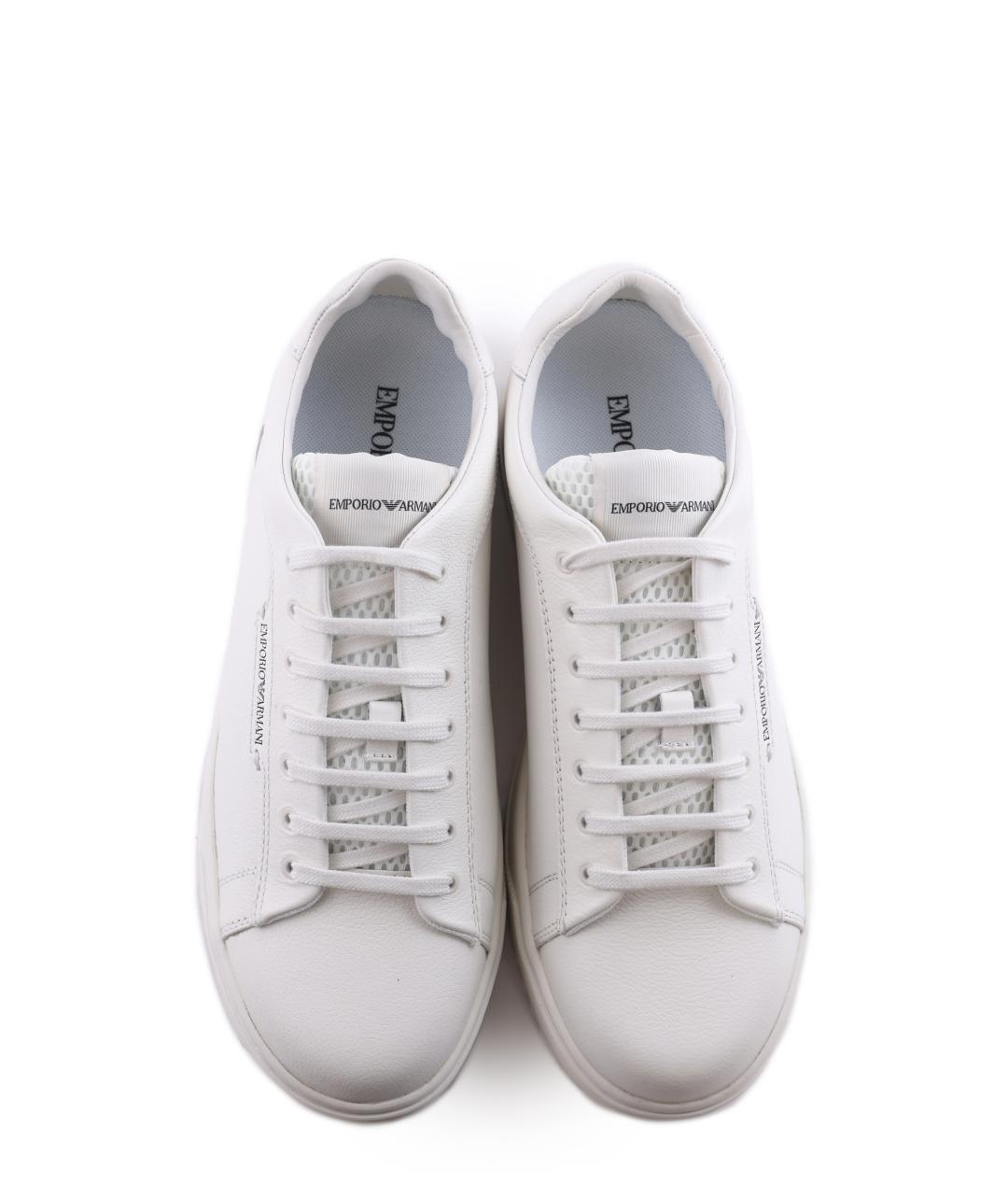 EMPORIO ARMANI Белые низкие кроссовки / кеды, фото 4