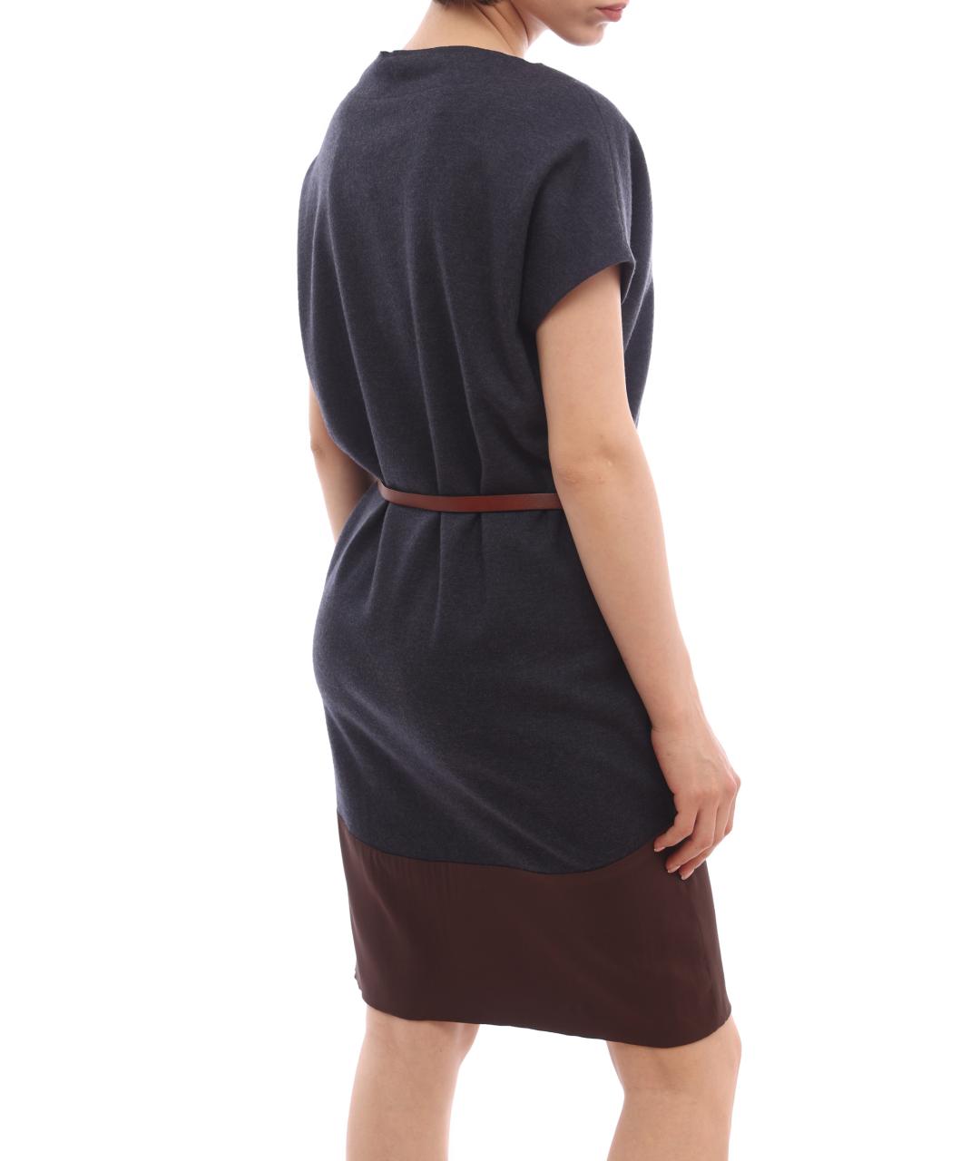 BRUNELLO CUCINELLI Мульти повседневное платье, фото 5