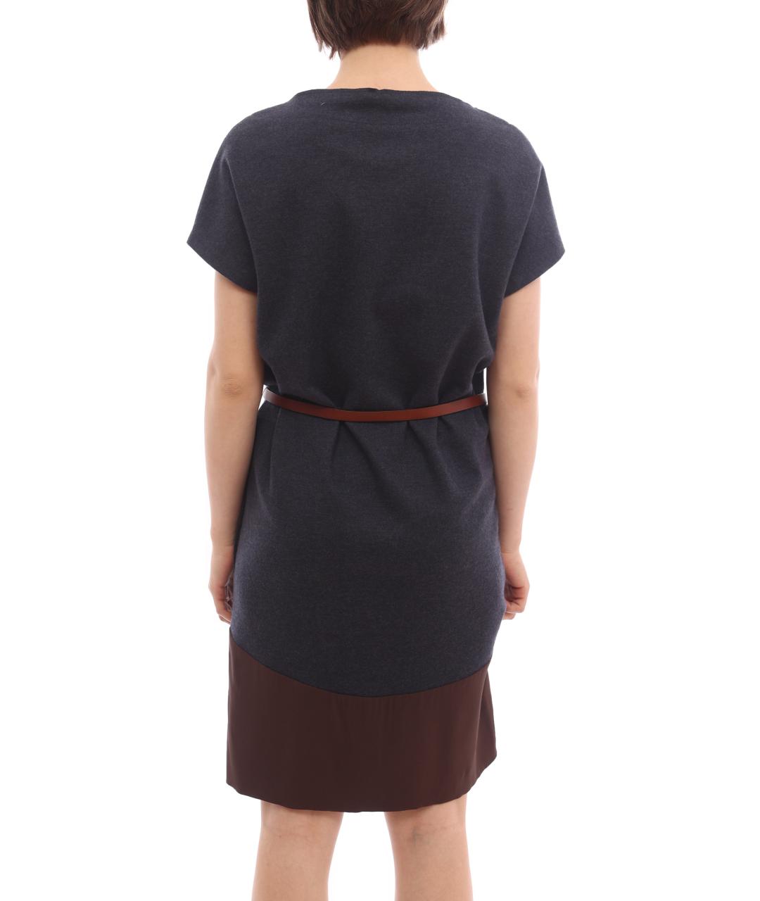 BRUNELLO CUCINELLI Мульти повседневное платье, фото 4