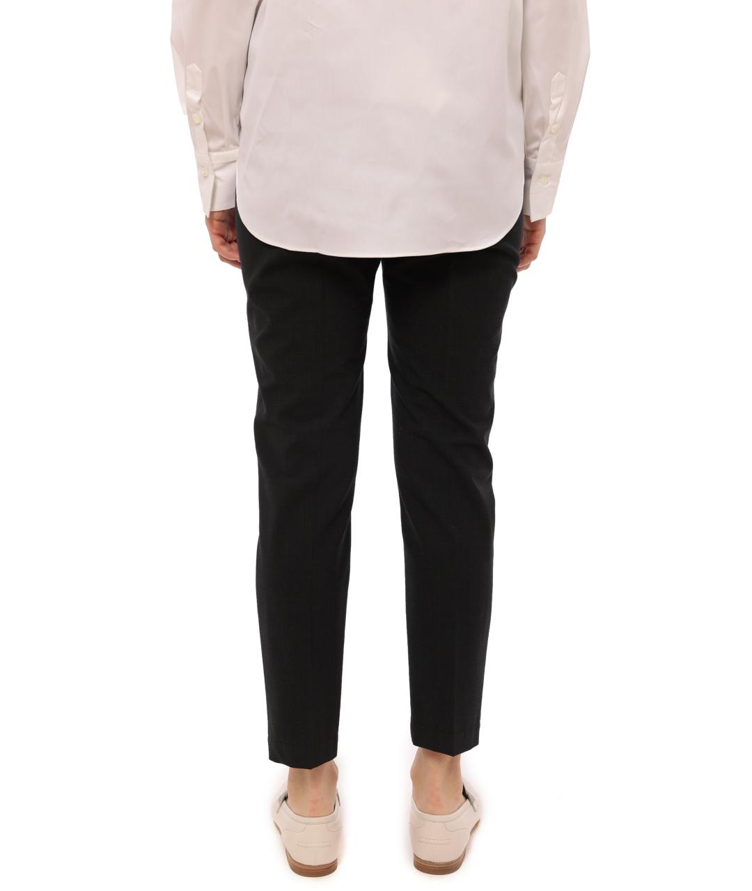 BRUNELLO CUCINELLI Черные прямые брюки, фото 3