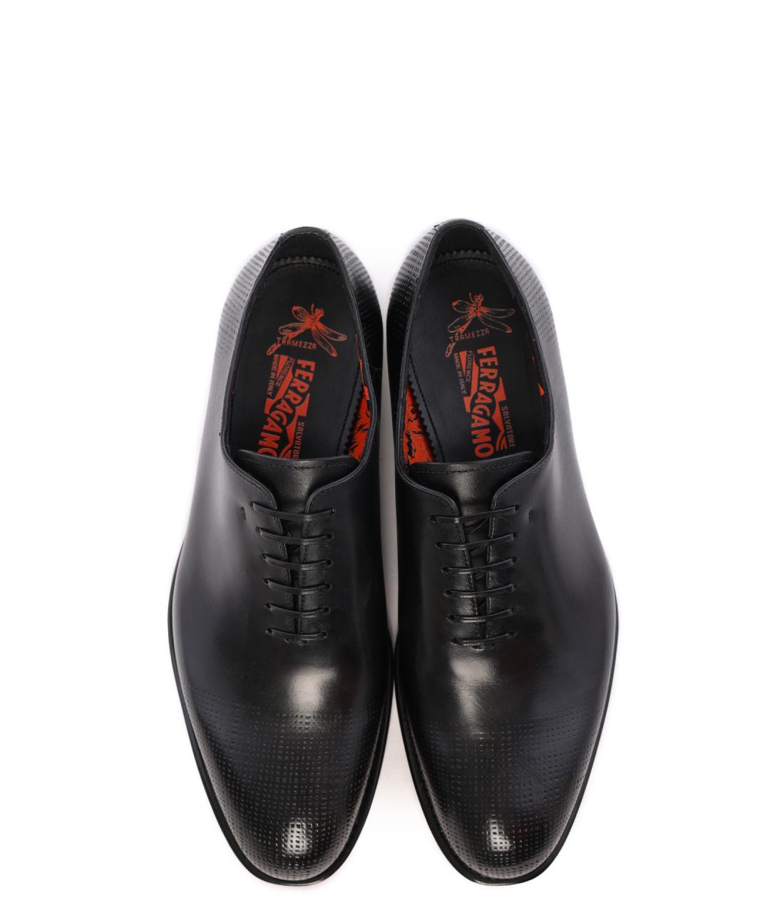 FERRAGAMO Черные кожаные туфли, фото 4