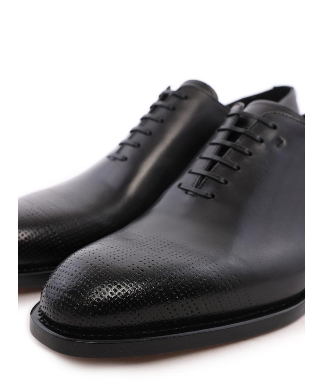 FERRAGAMO Черные кожаные туфли, фото 6