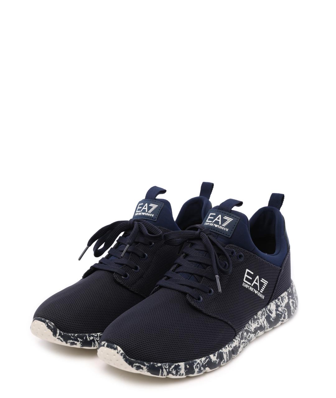 EA7 Черные низкие кроссовки / кеды, фото 2