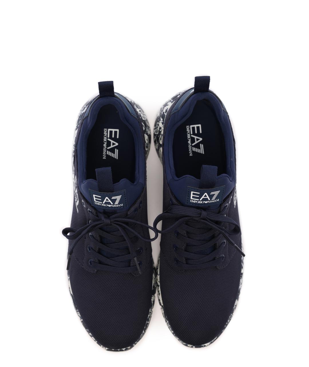 EA7 Черные низкие кроссовки / кеды, фото 4