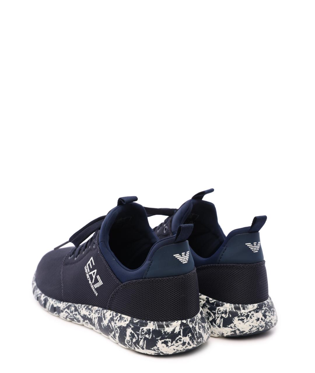 EA7 Черные низкие кроссовки / кеды, фото 3