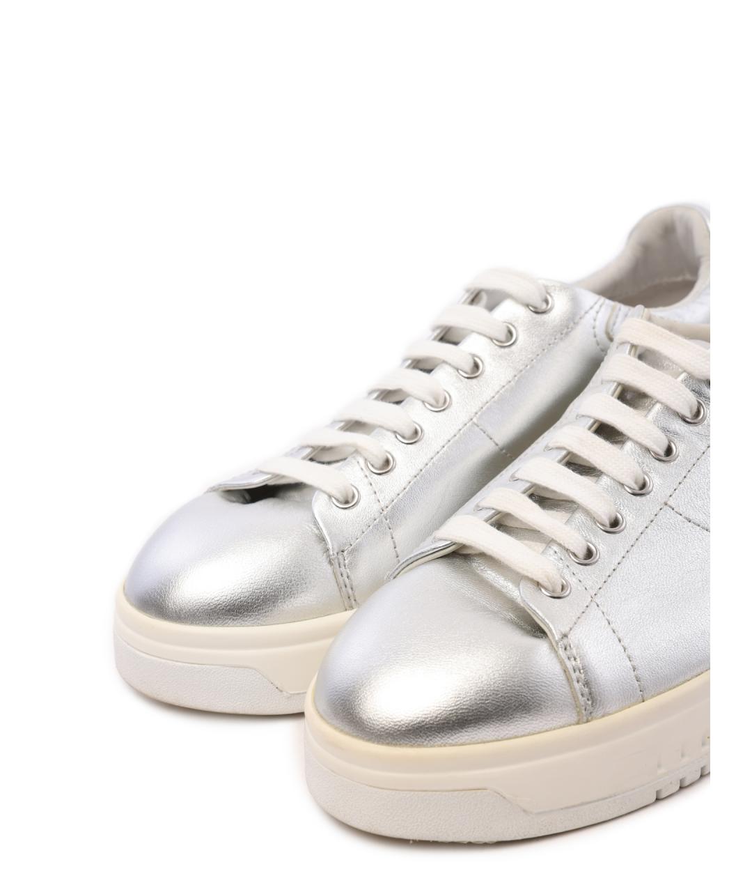 EMPORIO ARMANI Серебряные кеды, фото 5