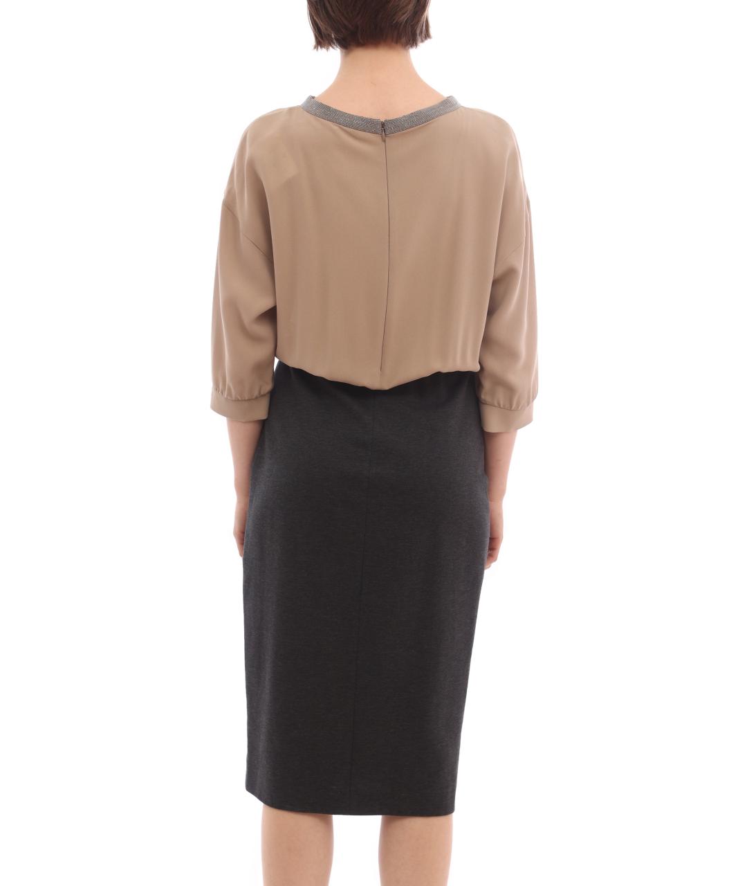 BRUNELLO CUCINELLI Мульти повседневное платье, фото 4