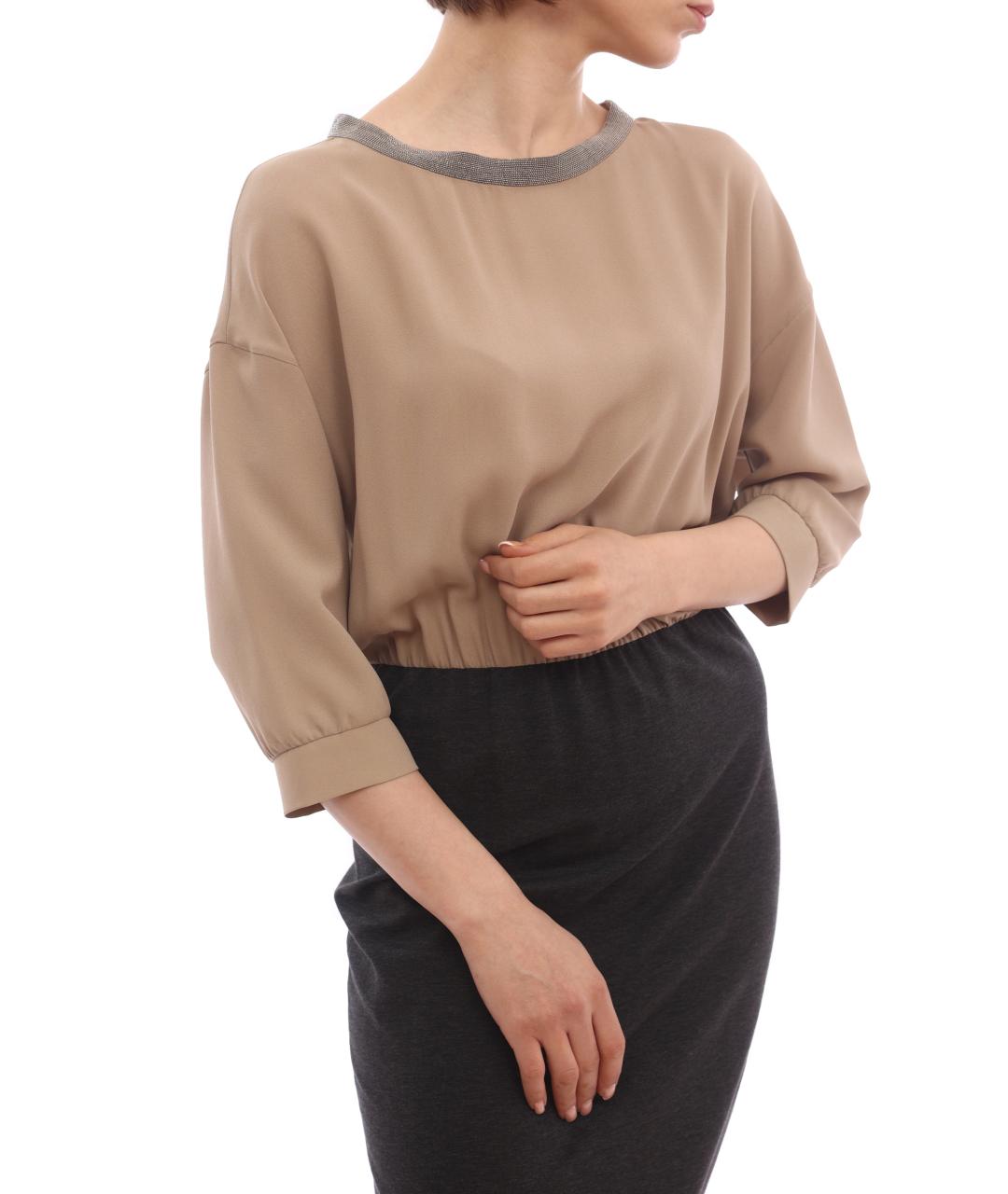 BRUNELLO CUCINELLI Мульти повседневное платье, фото 7