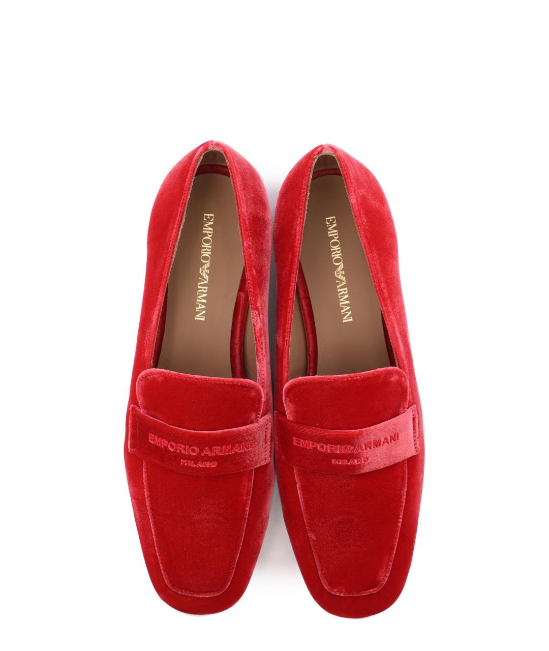 EMPORIO ARMANI Красные мокасины, фото 5