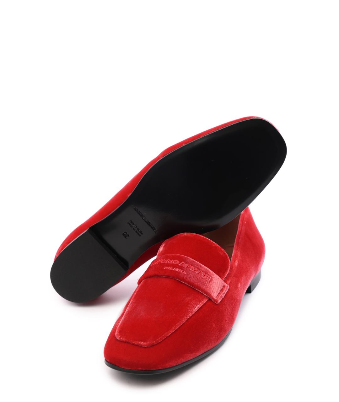 EMPORIO ARMANI Красные мокасины, фото 4