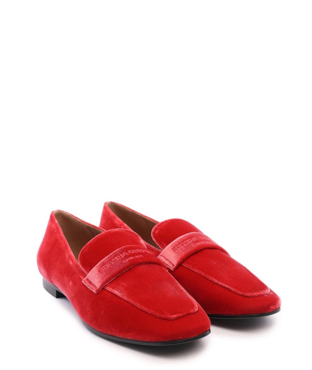 EMPORIO ARMANI Красные мокасины, фото 2