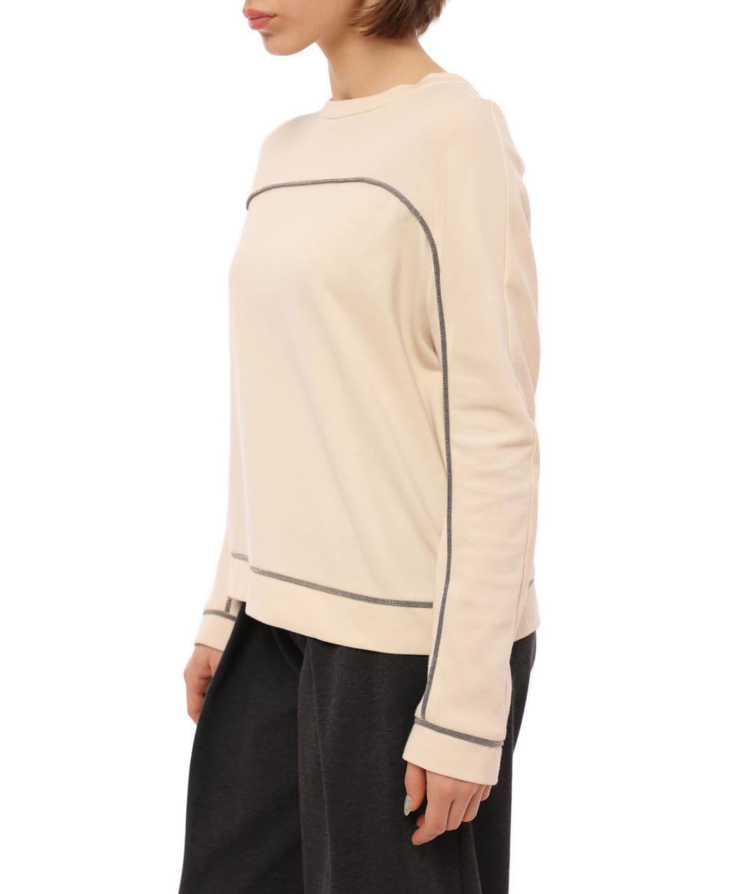 BRUNELLO CUCINELLI Бежевый джемпер / свитер, фото 2