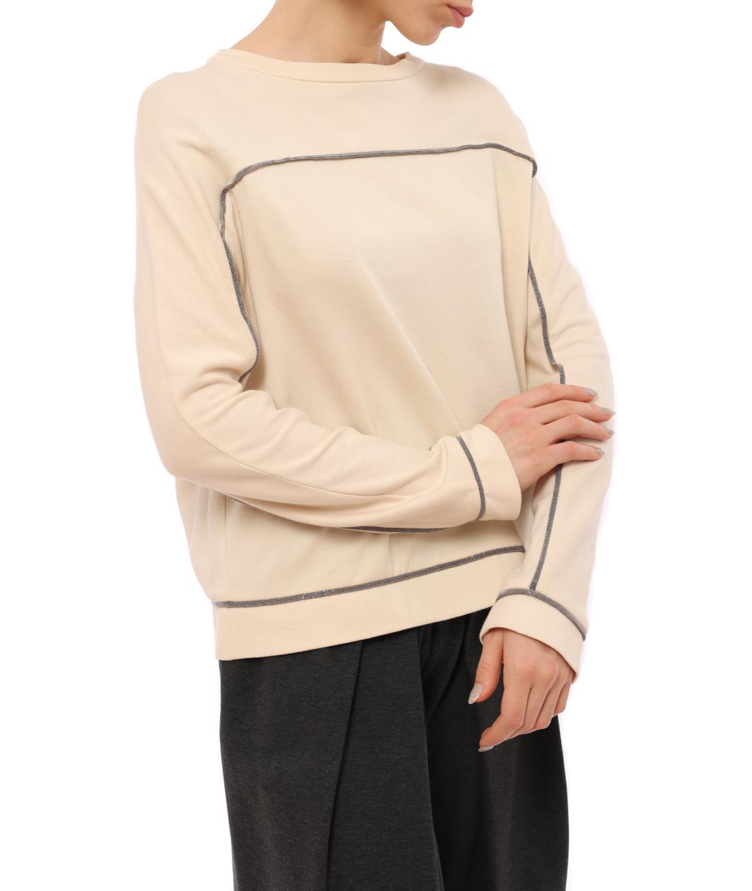 BRUNELLO CUCINELLI Бежевый джемпер / свитер, фото 3