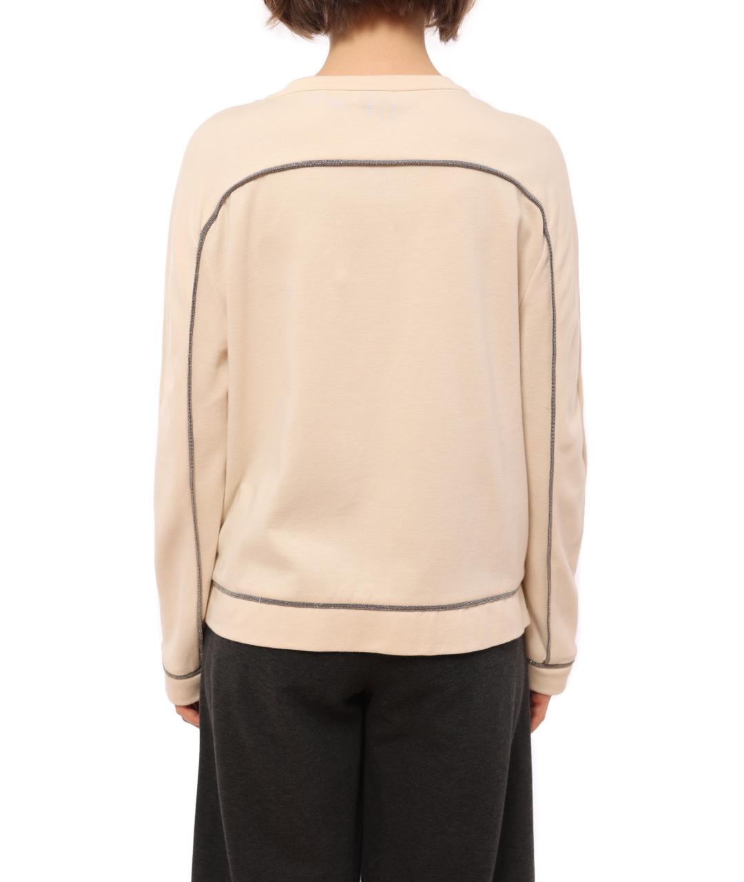 BRUNELLO CUCINELLI Бежевый джемпер / свитер, фото 4