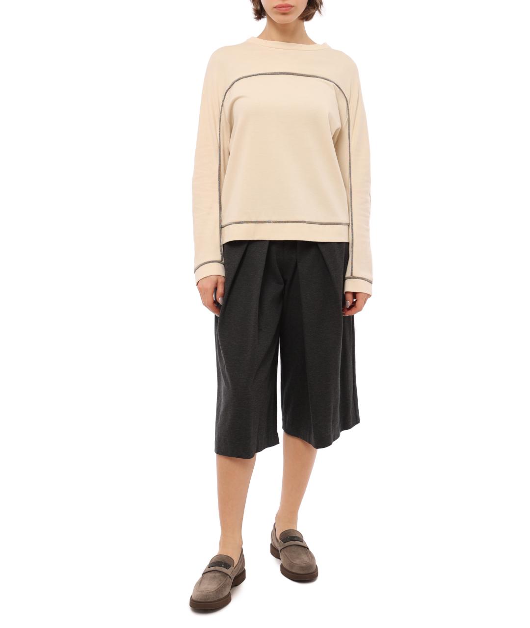 BRUNELLO CUCINELLI Бежевый джемпер / свитер, фото 1