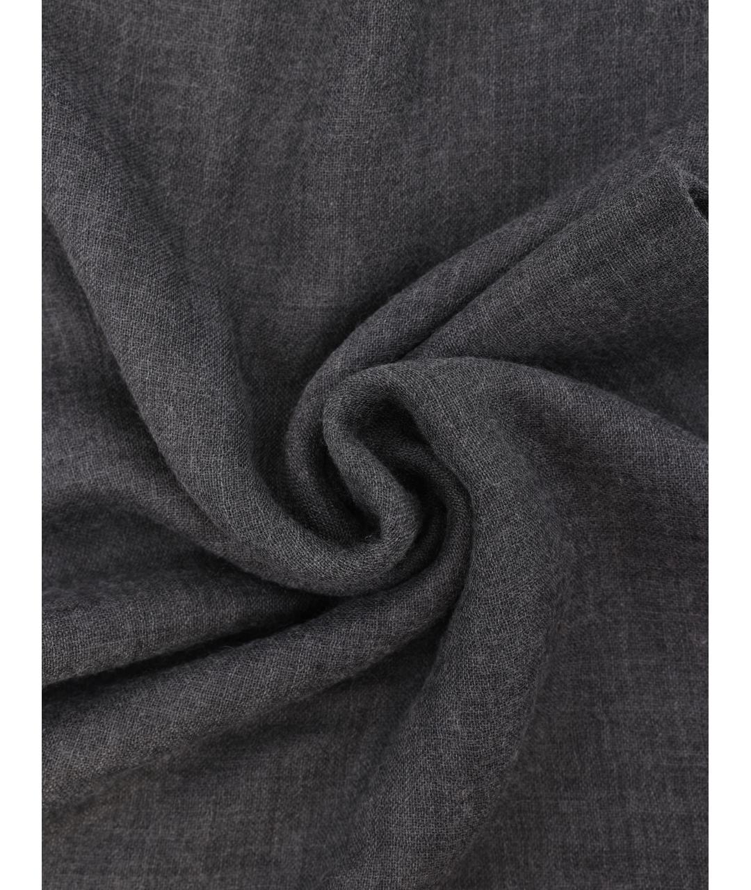 BRUNELLO CUCINELLI Черный кашемировый шарф, фото 2