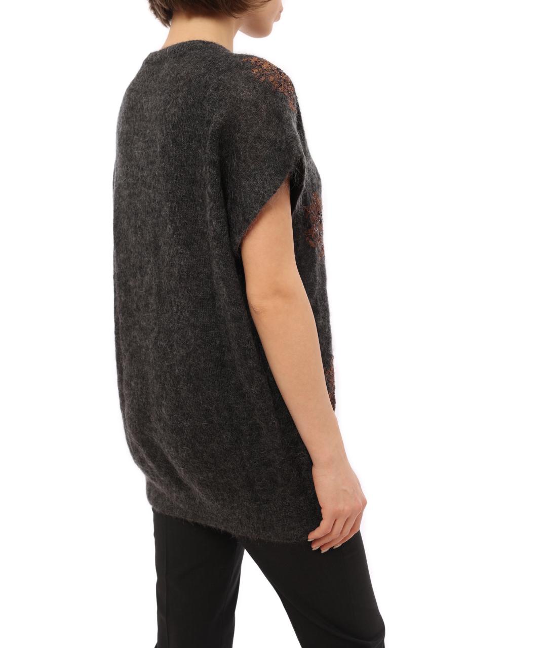 BRUNELLO CUCINELLI Серый шерстяной джемпер / свитер, фото 4