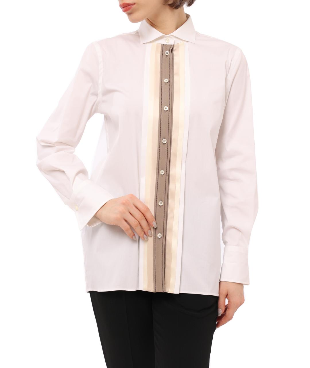 BRUNELLO CUCINELLI Белая хлопковая рубашка, фото 1