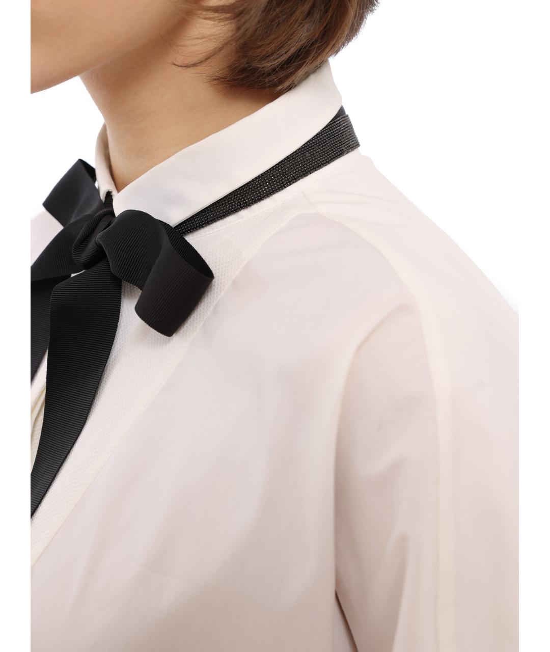 BRUNELLO CUCINELLI Белая хлопковая рубашка, фото 5