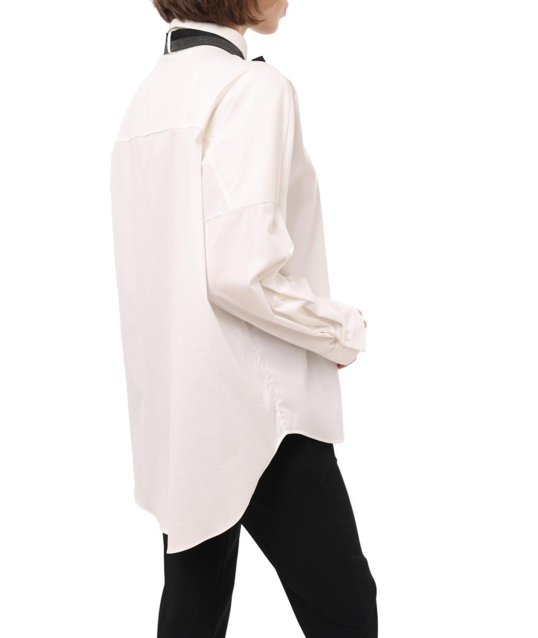 BRUNELLO CUCINELLI Белая хлопковая рубашка, фото 3