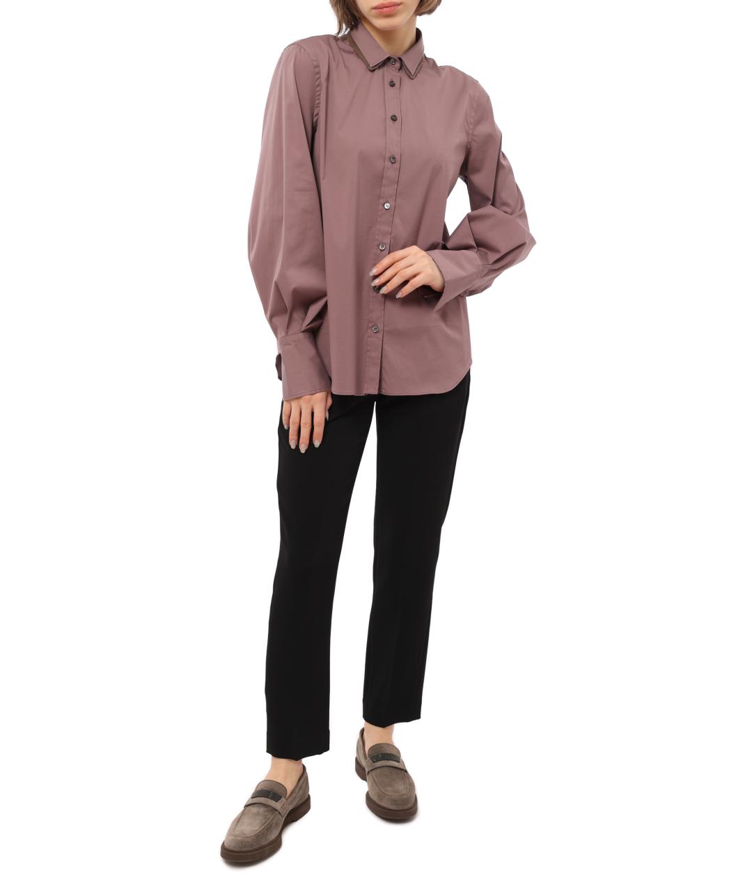 BRUNELLO CUCINELLI Розовая хлопковая блузы, фото 1